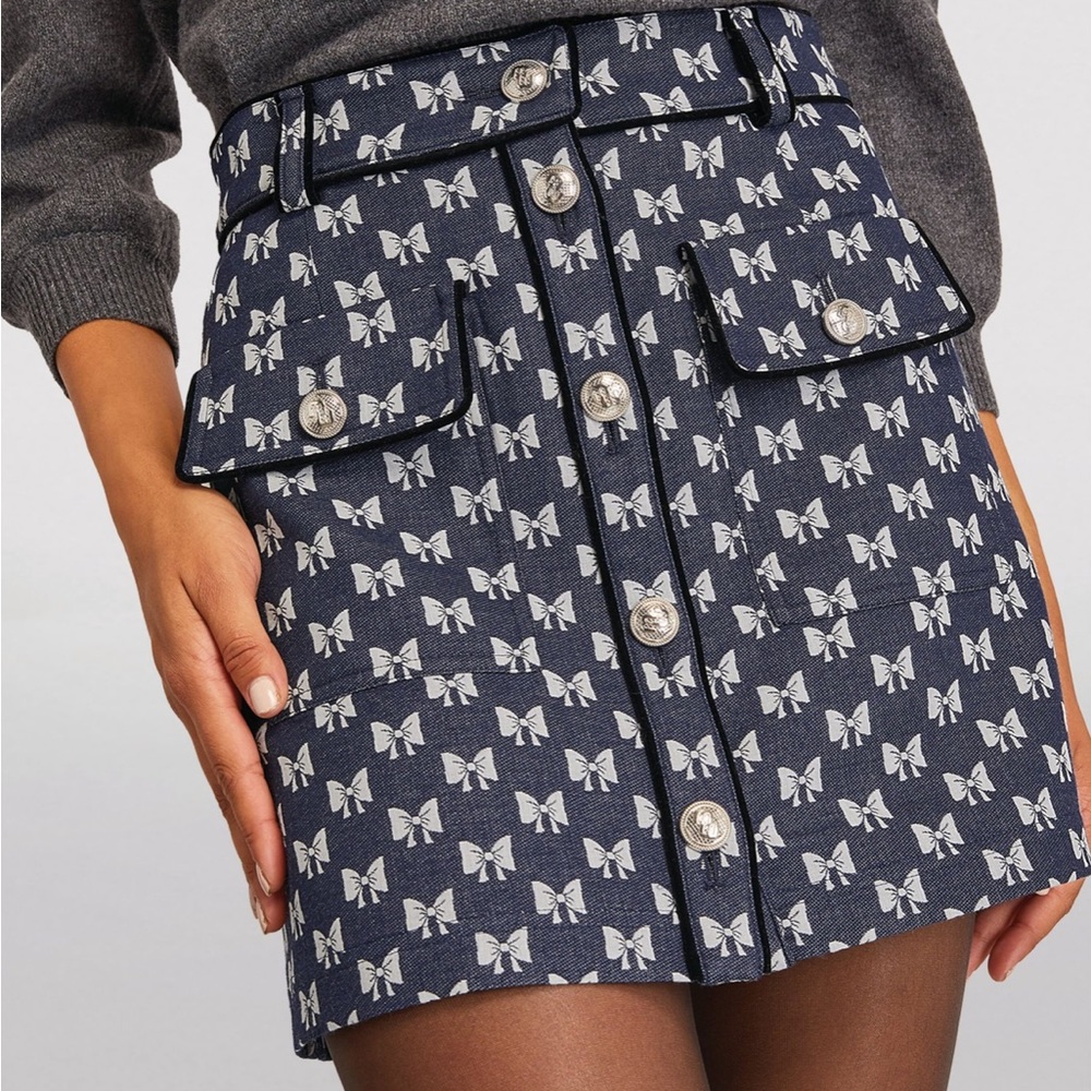 64. Maje Navy and White Mini Skirt - price is firm